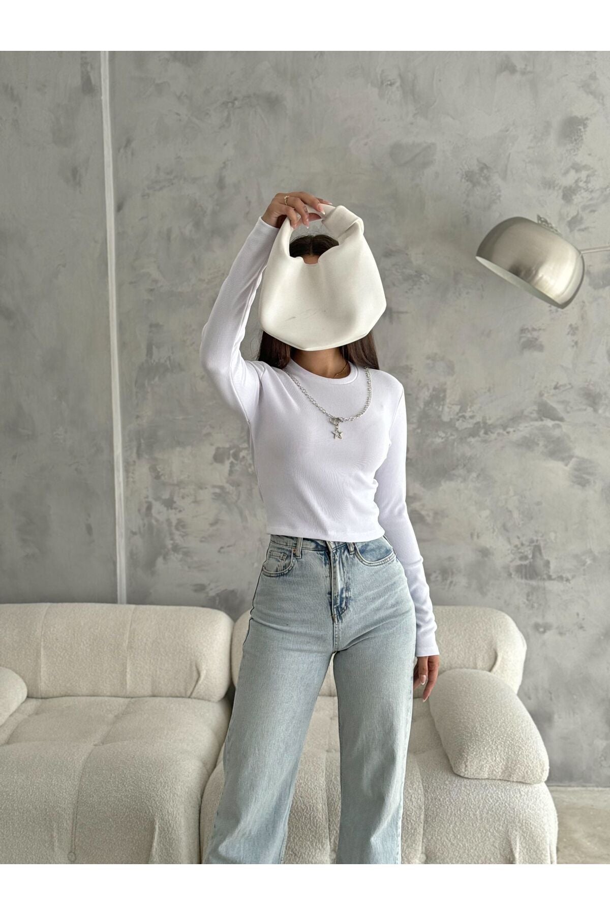 Kadın Basic Kolyeli Otoban Crop · Beyaz · 2 [ty:2fb84ddeaa98249b]