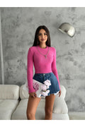 Kadın Basic Kolyeli Otoban Crop · Mor · 1 [ty:51ca3671e041f4f6]