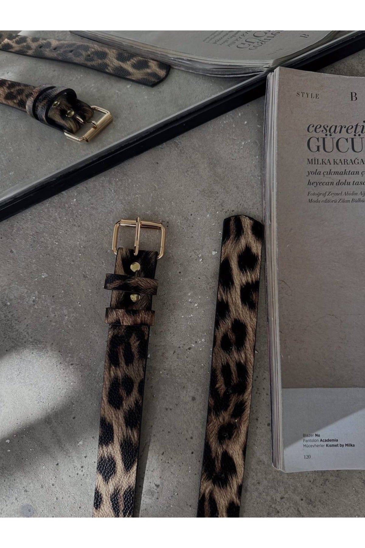 Kadın Leopar Desenli Kemer · Bej · 5 [ty:3ef901e288e1d1e4]