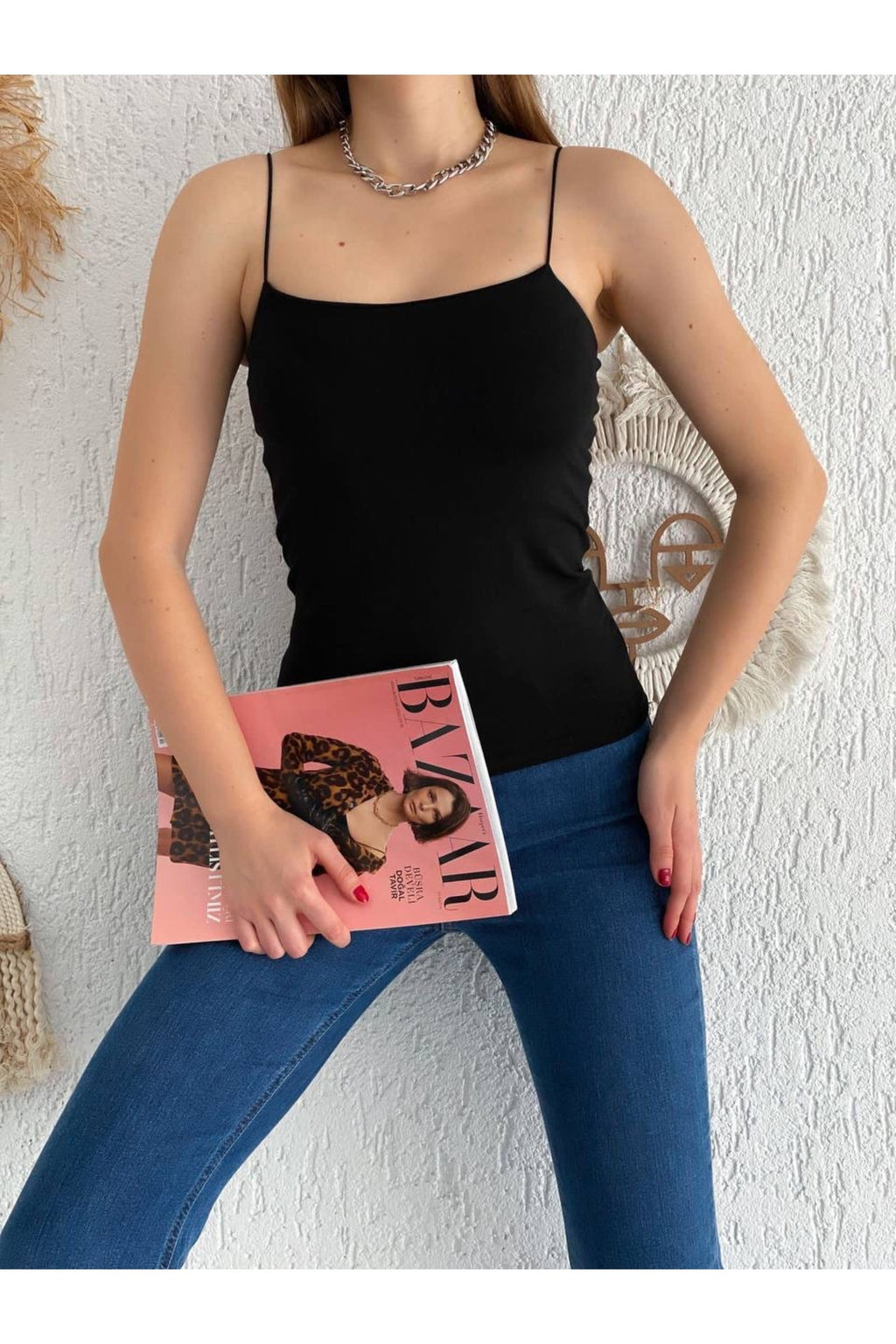 Kadın İp Askılı Atlet · Siyah · 1 [ty:a654ec10abc7576a]